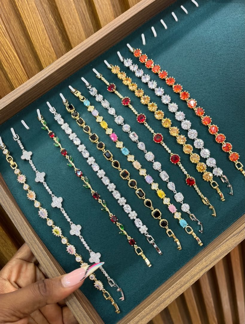 Coloured Stone Tennis Bracelet